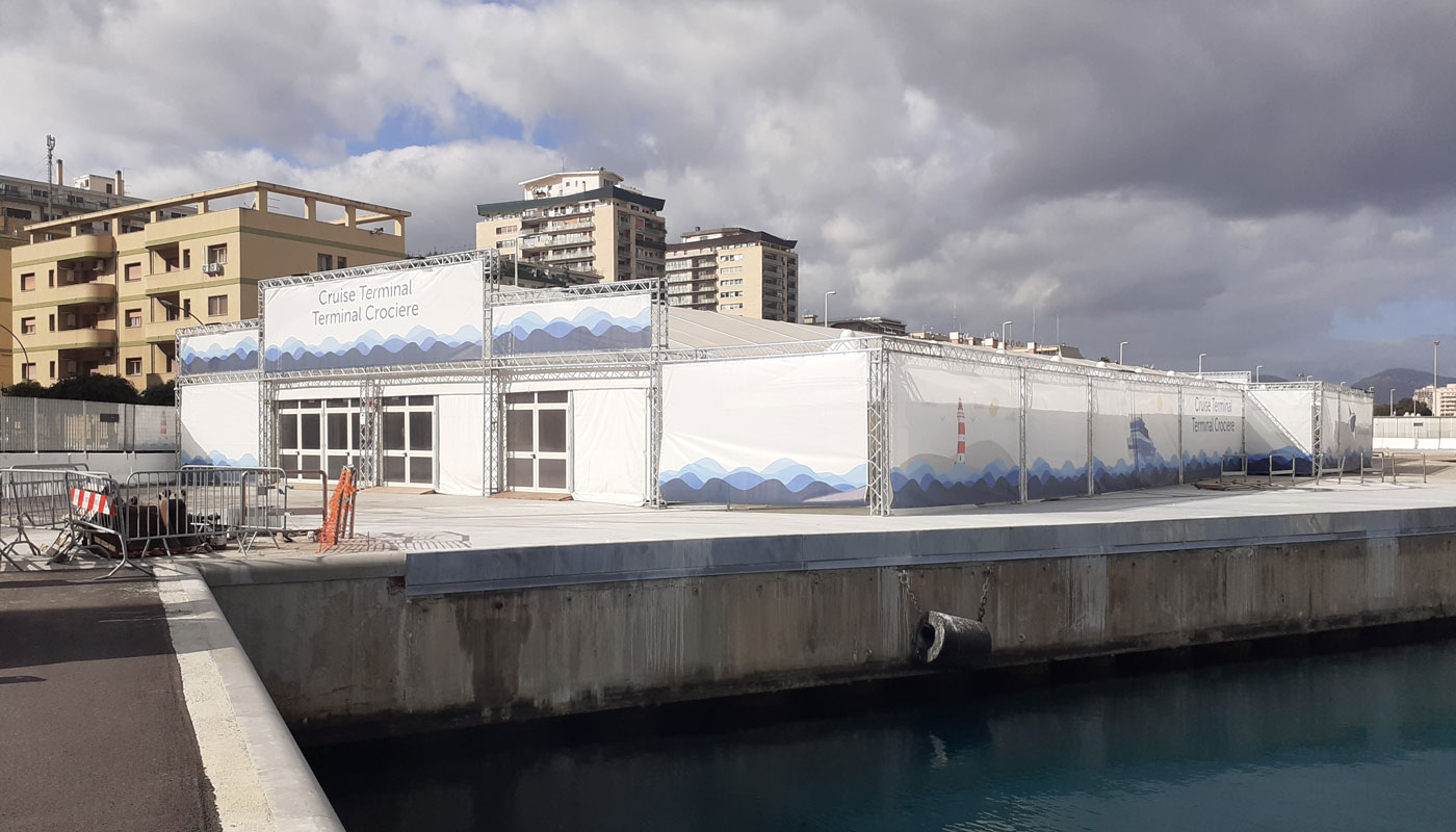 Cuise Terminal tensostruttura porto di palermo